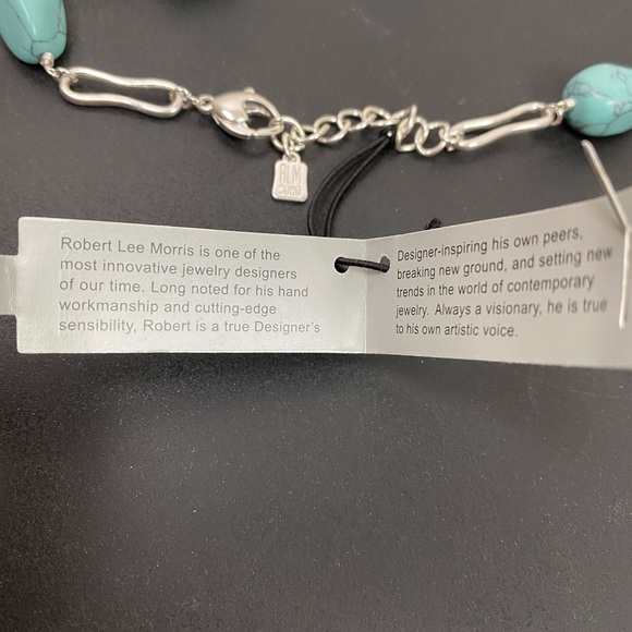 ROBERT LEE MORRIS Turquoise stone sliver necklace NWT - Picture 9 of 9